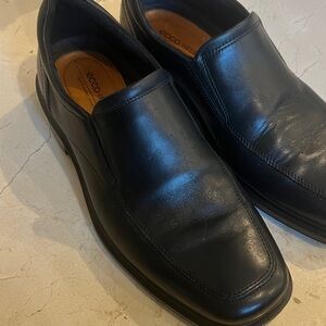 ECCO Helsinki 2 Black Leather Loafers Shoes Mens Size 41
